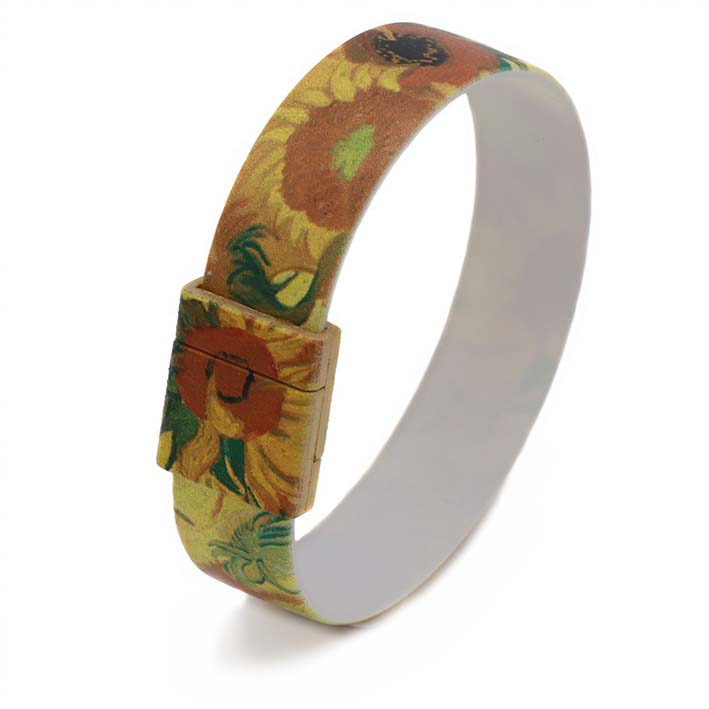 Art Bracelet, Sunflowers, van Gogh, 15mm