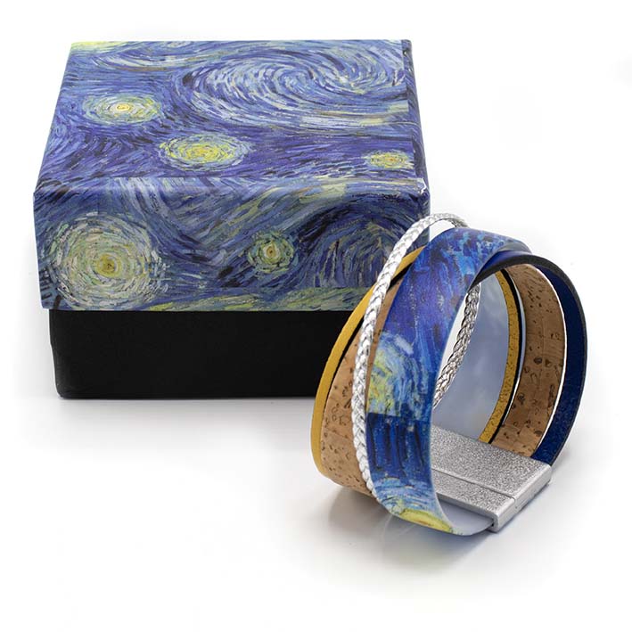 Art Bracelet, Starry Night, van Gogh, 40 mm